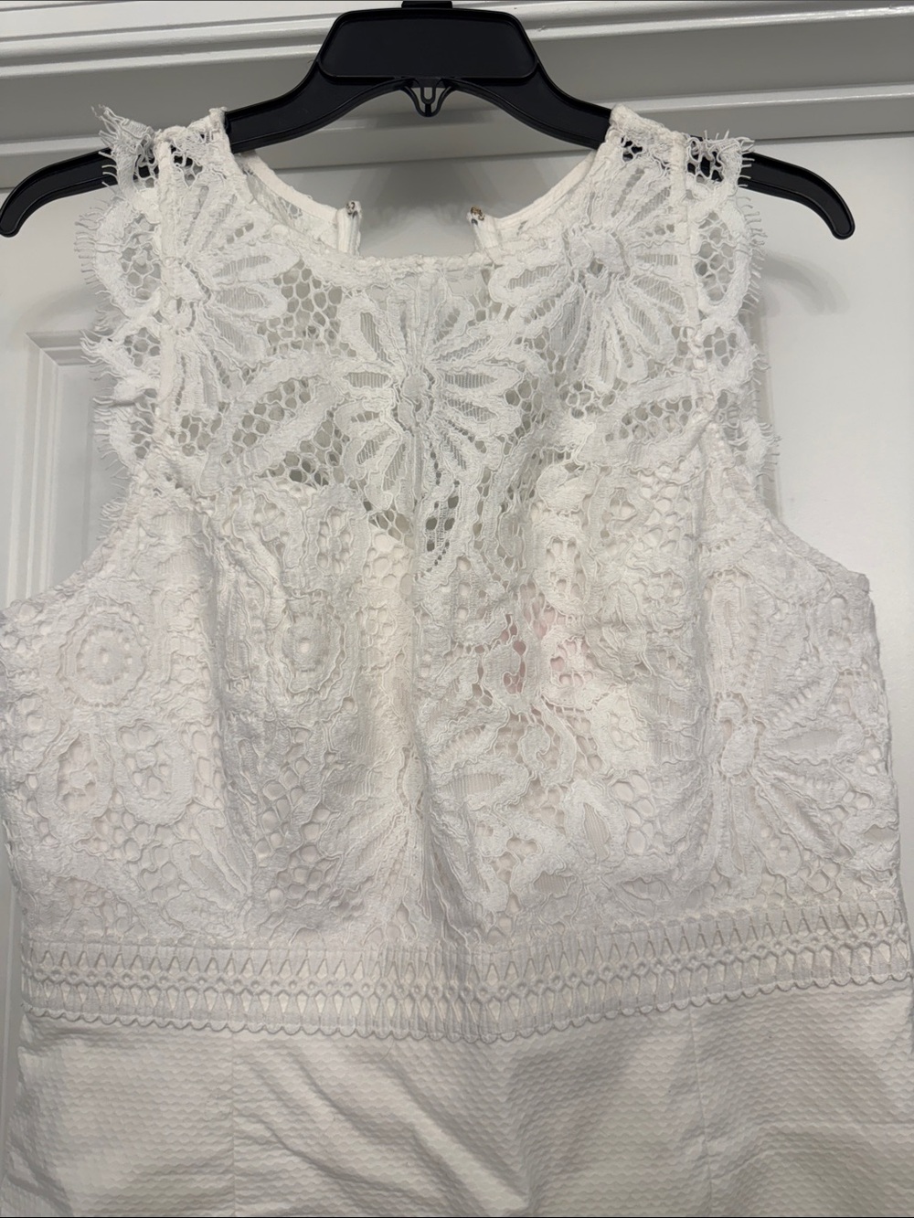 Lilly Pulitzer White Lace Bodice Sheath Dress size 10 - Picture 2 of 4